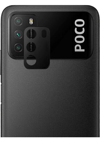 Xiaomi Poco M3 Kamera Lens Koruma Camı V2 Siyah