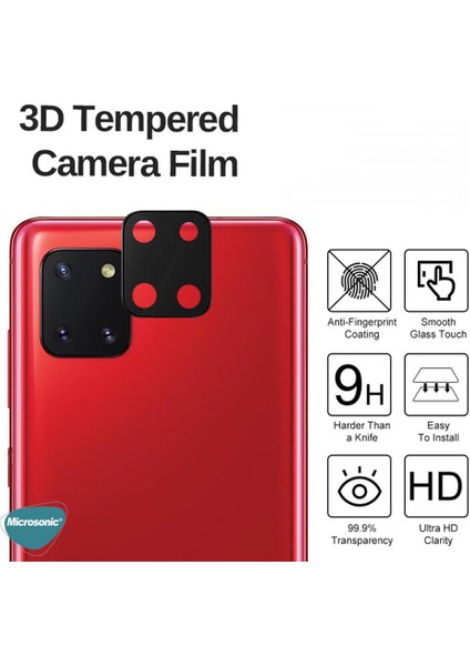 Samsung Galaxy Note 10 Lite Kamera Lens Koruma Camı V2 Siyah