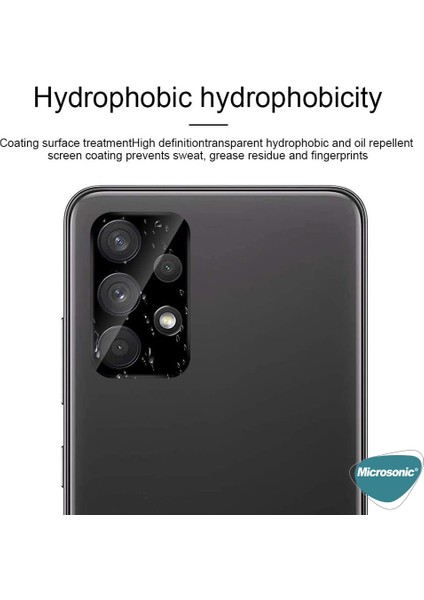 Samsung Galaxy A72 Kamera Lens Koruma Camı V2 Siyah