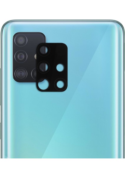 Samsung Galaxy A51 Kamera Lens Koruma Camı V2 Siyah