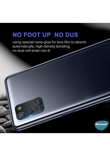 Samsung Galaxy A21S Kamera Lens Koruma Camı V2 Siyah