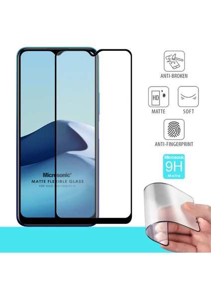 Vivo Y20 Seramik Matte Flexible Ekran Koruyucu Siyah