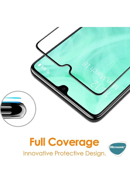 Vivo Y11S Tam Kaplayan Temperli Cam Ekran Koruyucu Siyah