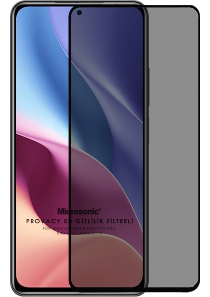 Xiaomi Mi 11I Privacy 5d Gizlilik Filtreli Cam Ekran Koruyucu Siyah