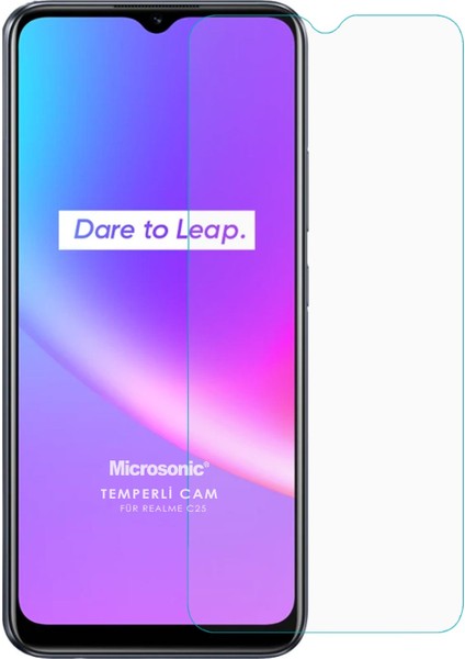 Realme C25 Tempered Glass Cam Ekran Koruyucu