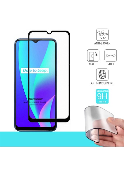 Realme C21 Seramik Matte Flexible Ekran Koruyucu Siyah