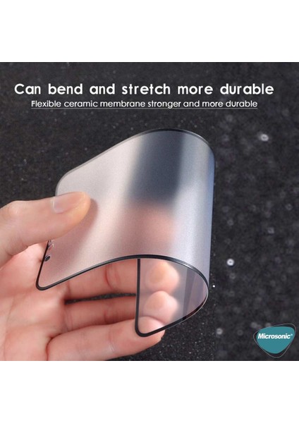 Realme C15 Seramik Matte Flexible Ekran Koruyucu Siyah modelleri