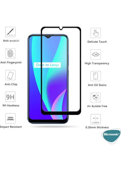 Realme C21 Tam Kaplayan Temperli Cam Ekran Koruyucu Siyah fiyatları