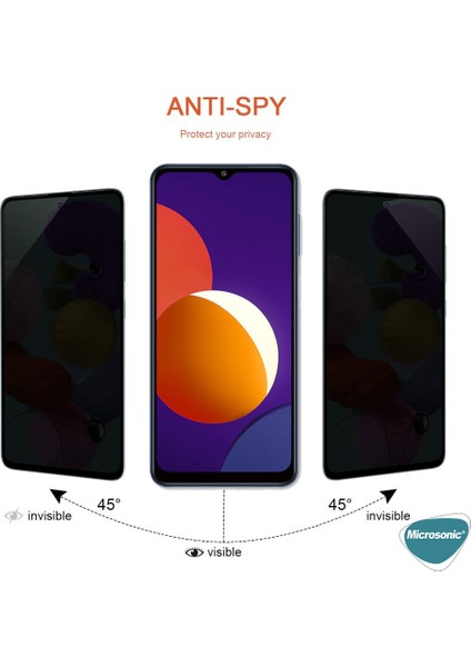 Samsung Galaxy M12 Privacy 5d Gizlilik Filtreli Cam Ekran Koruyucu Siyah fiyatları
