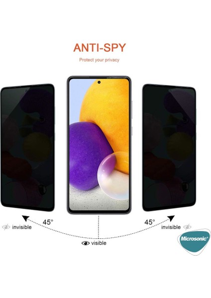 Samsung Galaxy A52 Privacy 5d Gizlilik Filtreli Cam Ekran Koruyucu Siyah