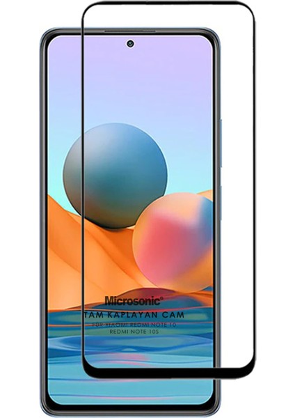 Xiaomi Redmi Note 10 5g Tam Kaplayan Temperli Cam Ekran Koruyucu Siyah