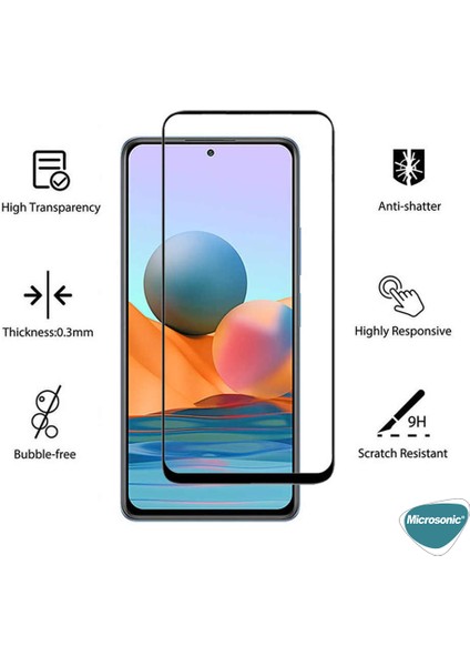 Xiaomi Redmi Note 10 5g Tam Kaplayan Temperli Cam Ekran Koruyucu Siyah fiyatları