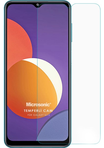 Samsung Galaxy M12 Tempered Glass Cam Ekran Koruyucu