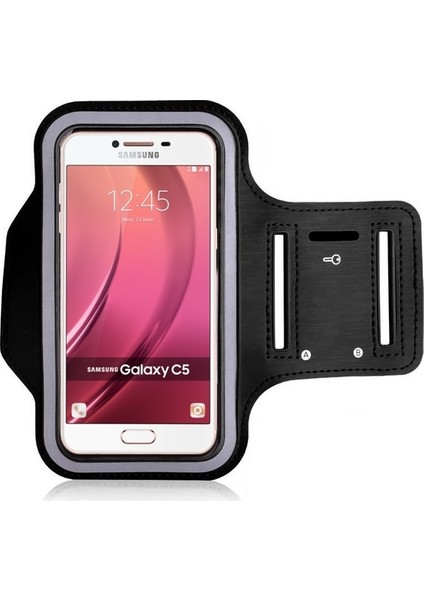Samsung Galaxy C5 Kılıf Kol Bandı Spor Koşu Bisiklet Fitness Telefon Kılıfı 5.2"