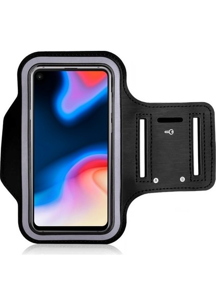 Samsung Galaxy A8S Kılıf Kol Bandı Spor Koşu Bisiklet Fitness Telefon Kılıfı 6.4"