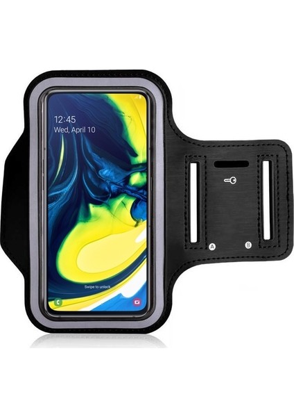Samsung Galaxy A80 Kılıf Kol Bandı Spor Koşu Bisiklet Fitness Telefon Kılıfı 6.7"