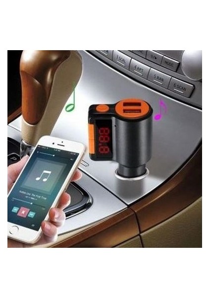 Fm Bluetooth Transmitter Çift Girişli Broad KCB-905