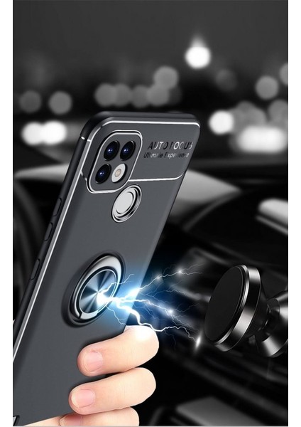 Samsung Galaxy A52 Kılıf Yüzüklü Silikon Range - Siyah