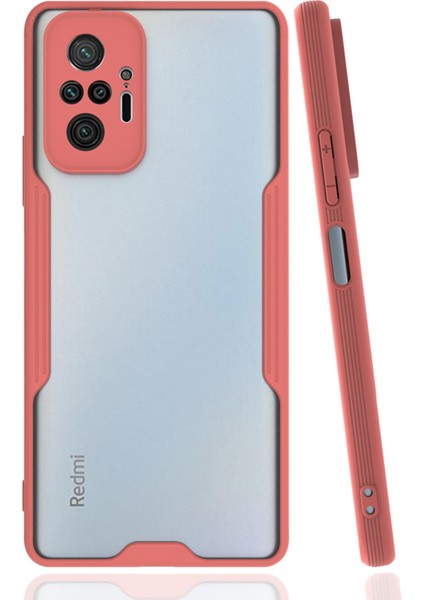 Xiaomi Redmi Note 10 Pro Kılıf Kamera Korumalı Arkası Mat Silikon - Pembe