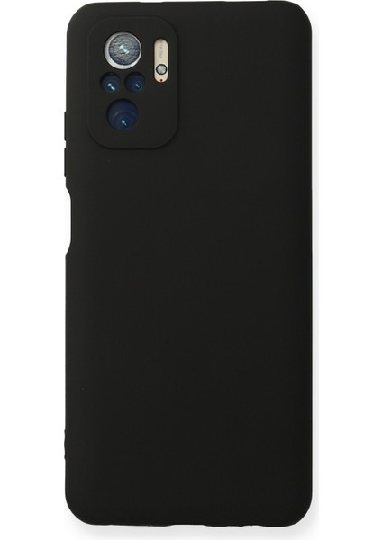 Xiaomi Redmi Note 10 Kılıf Yumuşak Dokulu Silikon - Siyah