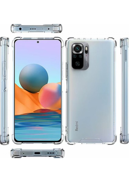 Xiaomi Redmi Note 10 Kılıf Şeffaf Antişok Darbe Emici Sert Silikon