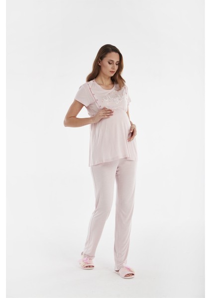 Kadın Penye Lohusa Pijama Takımı - 10447 indirimleri