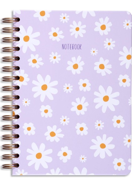 Matt Notebook A5 Spiralli Çizgili Tarihsiz Not Defteri Papatya 15 x 21 cm