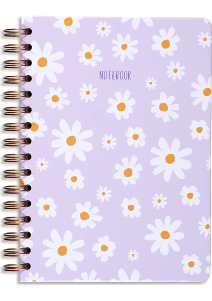 Matt Notebook A5 Spiralli Çizgili Tarihsiz Not Defteri Papatya 15 x 21 cm