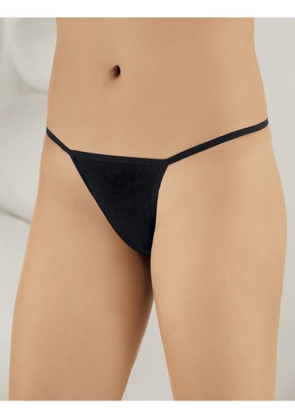 Kadın Siyah Likralı String MB3075-SH