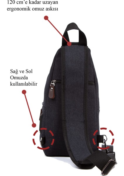 Unisex Kanvas USB Kulaklık Çıkışlı Çapraz Askılı Bel Omuz Çanta modelleri