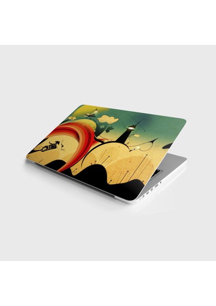 Laptop Sticker Notebook Pc Kaplama Etiketi Soyut Manzara
