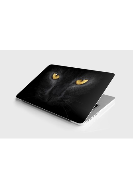 Laptop Sticker Notebook Pc Kaplama Etiketi Kedi Gözler