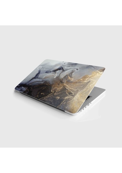 Laptop Sticker Notebook Pc Kaplama Etiketi Soyut Altın