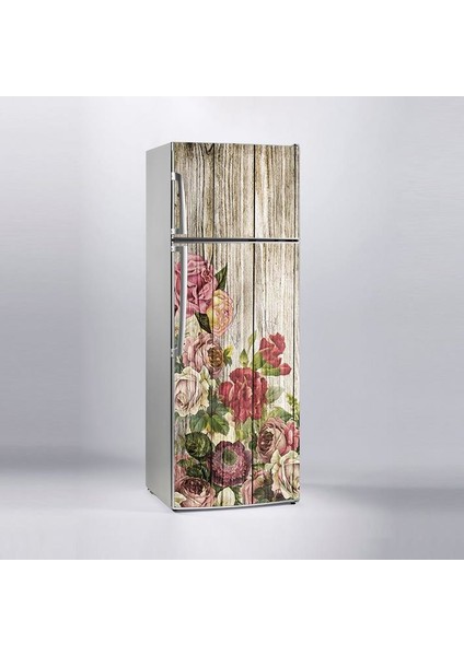 Buzdolabı Sticker Kaplama Dolap Kaplama Etiketi Vintage Gül