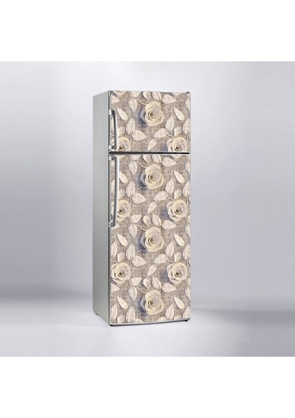 Buzdolabı Sticker Kaplama Dolap Kaplama Etiketi 3D Çiçekler