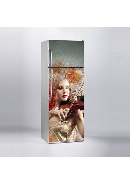 Buzdolabı Sticker Kaplama Dolap Kaplama Etiketi Keman Güzellik