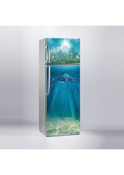Buzdolabı Sticker Kaplama Dolap Kaplama Etiketi Su Altı Ada