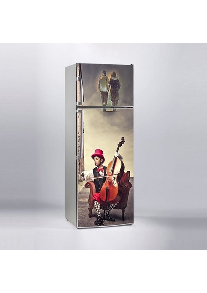 Buzdolabı Sticker Kaplama Dolap Kaplama Etiketi Kemancı