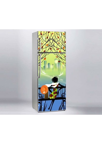 Buzdolabı Sticker Kaplama Dolap Kaplama Etiketi Parkta