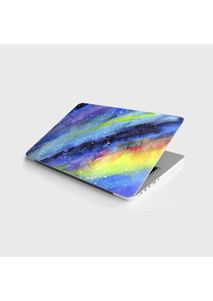 Laptop Sticker Notebook Pc Kaplama Etiketi Suluboya Galaksi