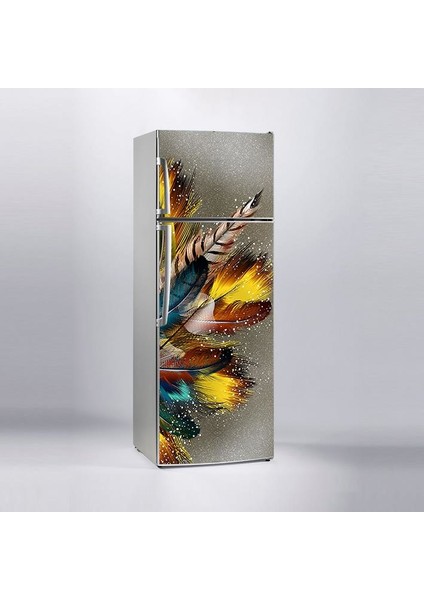 Buzdolabı Sticker Kaplama Dolap Kaplama Etiketi Modern Tüy