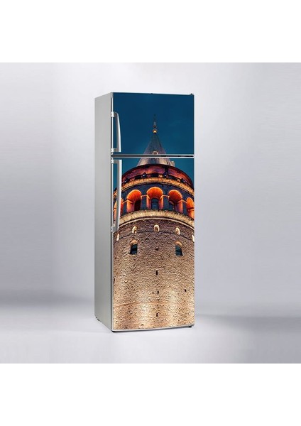Buzdolabı Sticker Kaplama Dolap Kaplama Etiketi Galata Kulesi