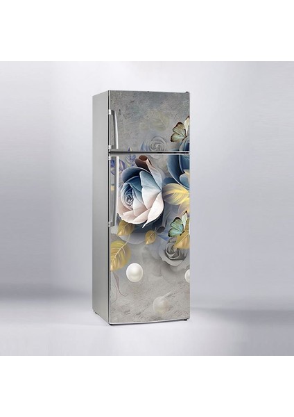 Buzdolabı Sticker Kaplama Dolap Kaplama Etiketi 3D Güller
