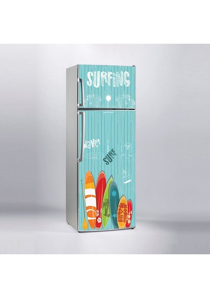 Buzdolabı Sticker Kaplama Dolap Kaplama Etiketi Surfing