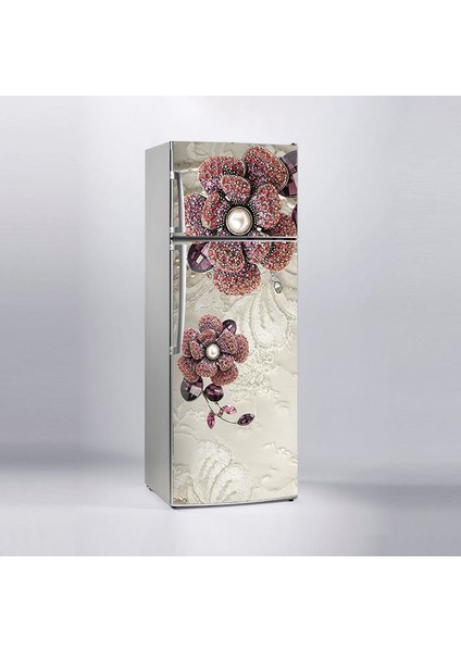 Buzdolabı Sticker Kaplama Dolap Kaplama Etiketi Elmas Çiçek