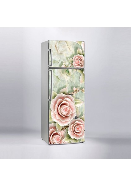 Buzdolabı Sticker Kaplama Dolap Kaplama Etiketi Güller 3D