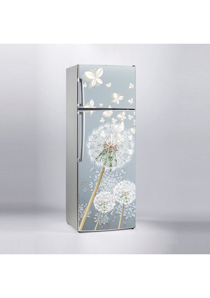 Buzdolabı Sticker Kaplama Dolap Kaplama Etiketi Tüy Çiçekler