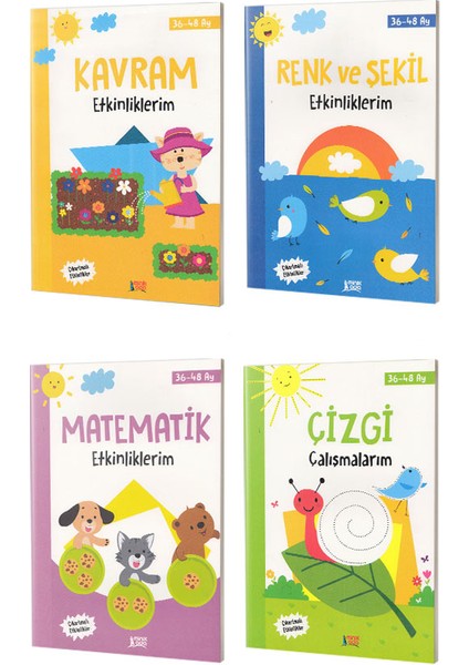 Çıkartmalı Etkinlikler Seti 36-48 Ay - 4 Kitap