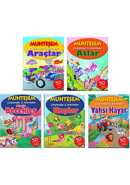 Muhteşem Çıkartmalar ve Aktiviteler Seti 5 Kitap