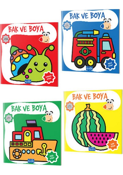 Bak ve Boya Seti 4 Kitap - Parıltı Yayınları